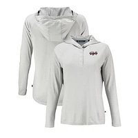 Women's Cutter & Buck Gray Lansing Lugnuts Coastline Epic Comfort Eco Recycled Long Sleeve Hoodie T-Shirt