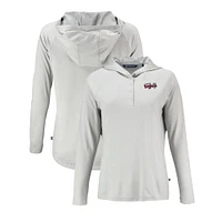 Women's Cutter & Buck Gray Lansing Lugnuts Coastline Epic Comfort Eco Recycled Long Sleeve Hoodie T-Shirt