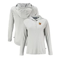 Women's Cutter & Buck Gray Las Vegas Aviators Coastline Epic Comfort Eco Recycled Long Sleeve Hoodie T-Shirt
