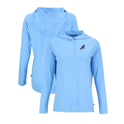 Women's Cutter & Buck Powder Blue Reno Aces Coastline Epic Comfort Eco Recycled Long Sleeve Hoodie T-Shirt