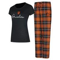 Women's Concepts Sport Baltimore Orioles Vector T-Shirt & Pants Sleep Set