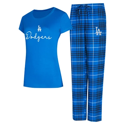 Women's Concepts Sport Los Angeles Dodgers Vector T-Shirt & Pants Sleep Set