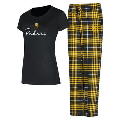 Women's Concepts Sport San Diego Padres Vector T-Shirt & Pants Sleep Set