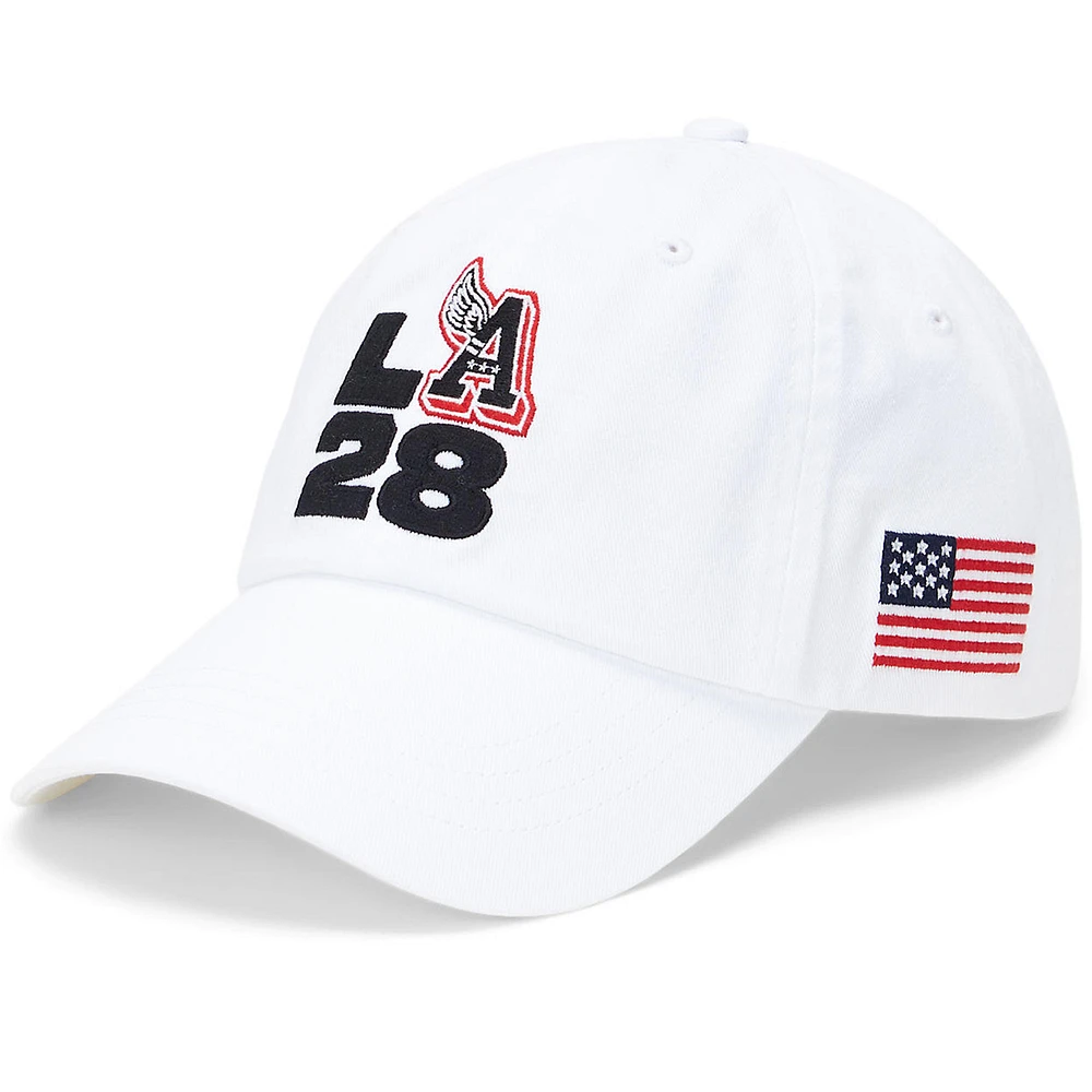 Men's Polo Ralph Lauren White LA28 Summer Olympics Stretch-Snap Hat