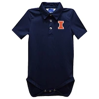 Infant Vive La Fete Navy Illinois Fighting Illini Polo Bodysuit