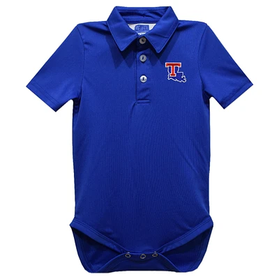 Infant Vive La Fete Royal Louisiana Tech Bulldogs Polo Bodysuit