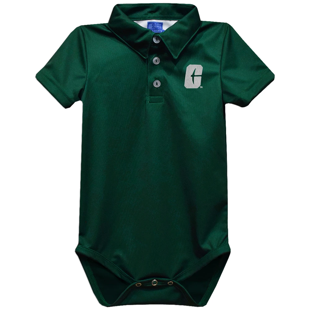 Infant Vive La Fete Green Charlotte 49ers Polo Bodysuit