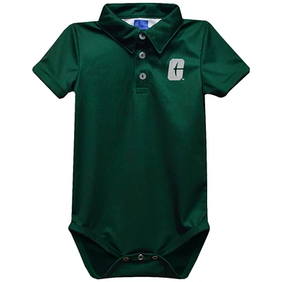Infant Vive La Fete Green Charlotte 49ers Polo Bodysuit