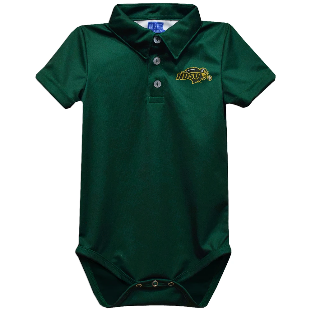 Infant Vive La Fete Green NDSU Bison Polo Bodysuit