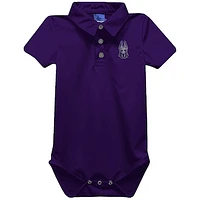 Infant Vive La Fete Purple UAlbany Great Danes Polo Bodysuit
