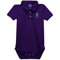 Infant Vive La Fete Purple UAlbany Great Danes Polo Bodysuit
