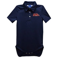 Infant Vive La Fete Navy Ole Miss Rebels Polo Bodysuit