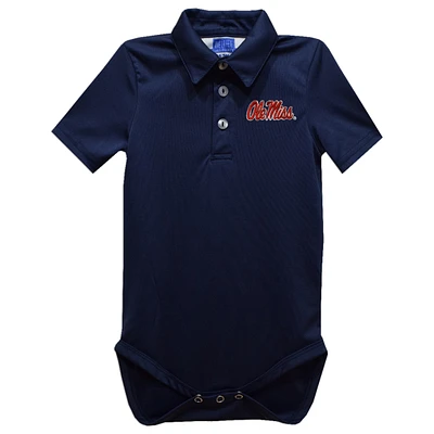 Infant Vive La Fete Navy Ole Miss Rebels Polo Bodysuit