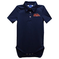 Infant Vive La Fete Navy Ole Miss Rebels Polo Bodysuit