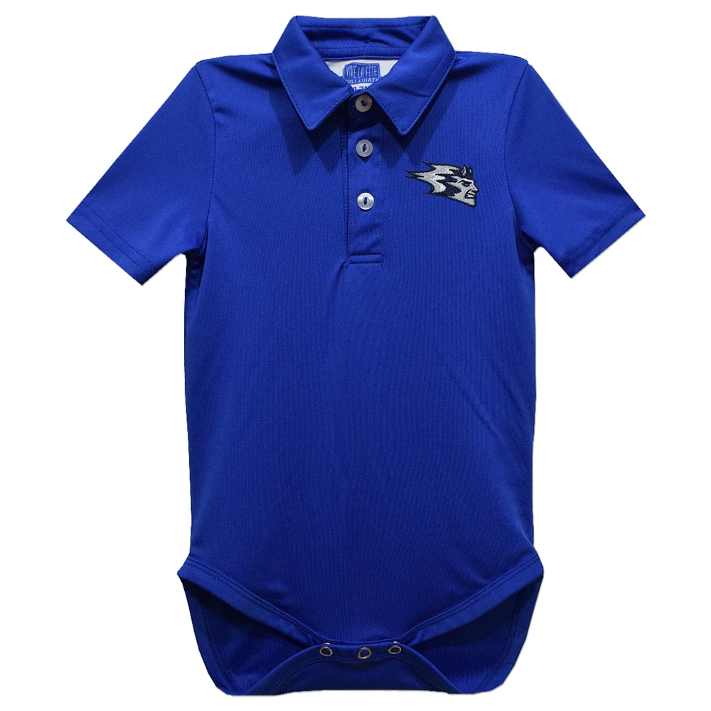 Infant Vive La Fete Blue Wisconsin Stout Blue Devils Polo Bodysuit