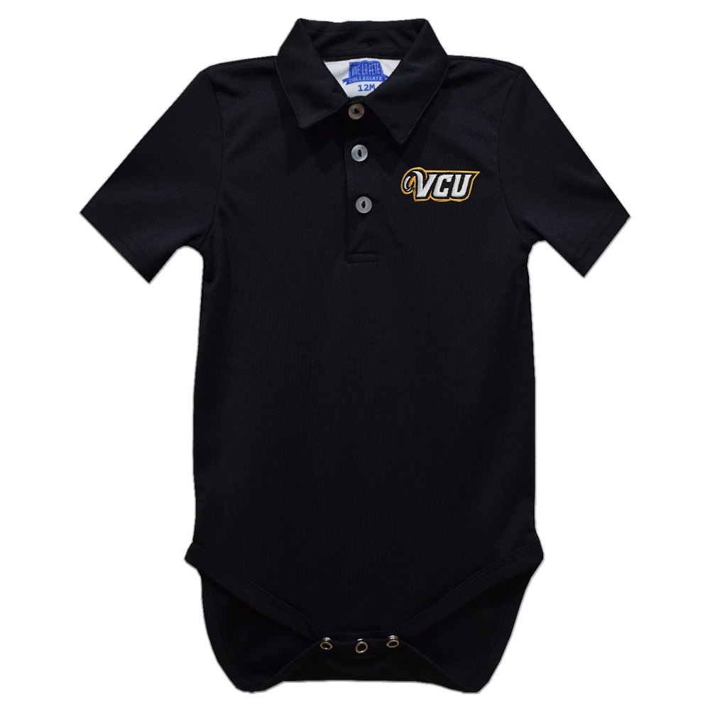 Infant Vive La Fete Black VCU Rams Polo Bodysuit