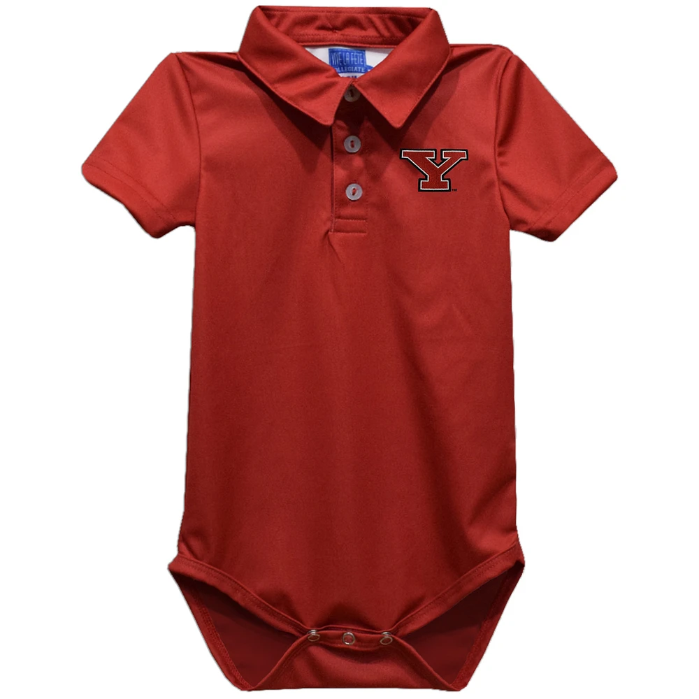 Infant Vive La Fete Red Youngstown State Penguins Polo Bodysuit