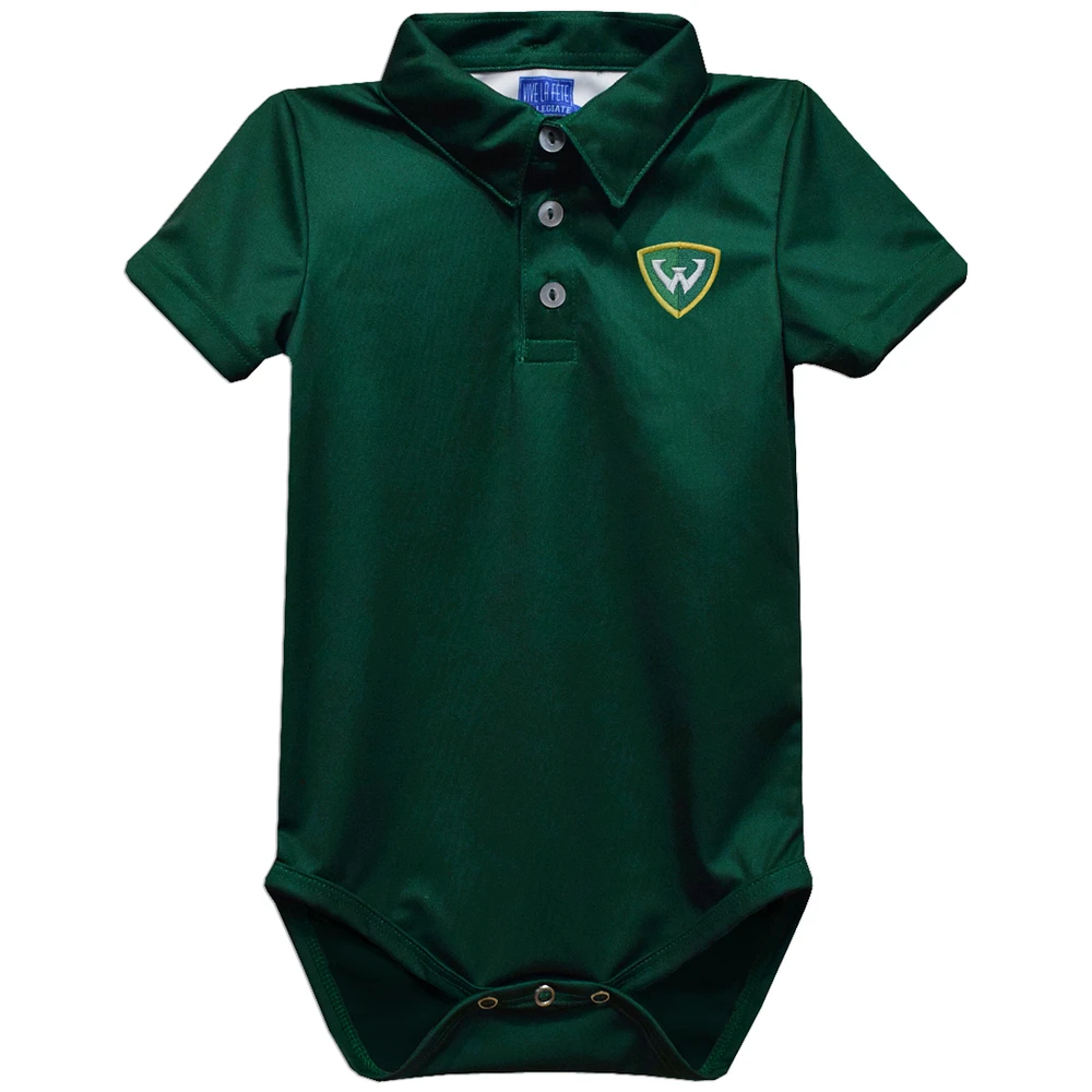 Infant Vive La Fete Green Wayne State Warriors Polo Bodysuit