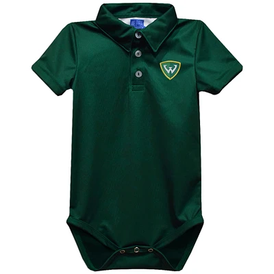Infant Vive La Fete Green Wayne State Warriors Polo Bodysuit