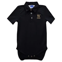 Infant Vive La Fete Black Wofford Terriers Polo Bodysuit