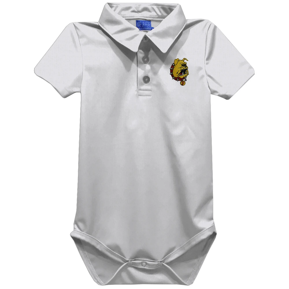 Infant Vive La Fete White Ferris State Bulldogs Polo Bodysuit