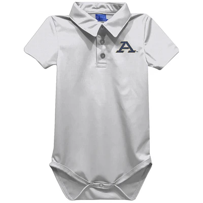 Infant Vive La Fete White Akron Zips Polo Bodysuit