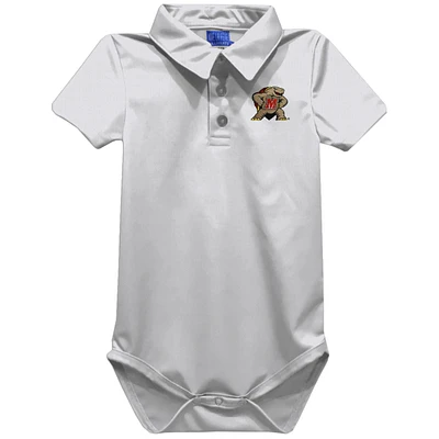 Infant Vive La Fete White Maryland Terrapins Polo Bodysuit