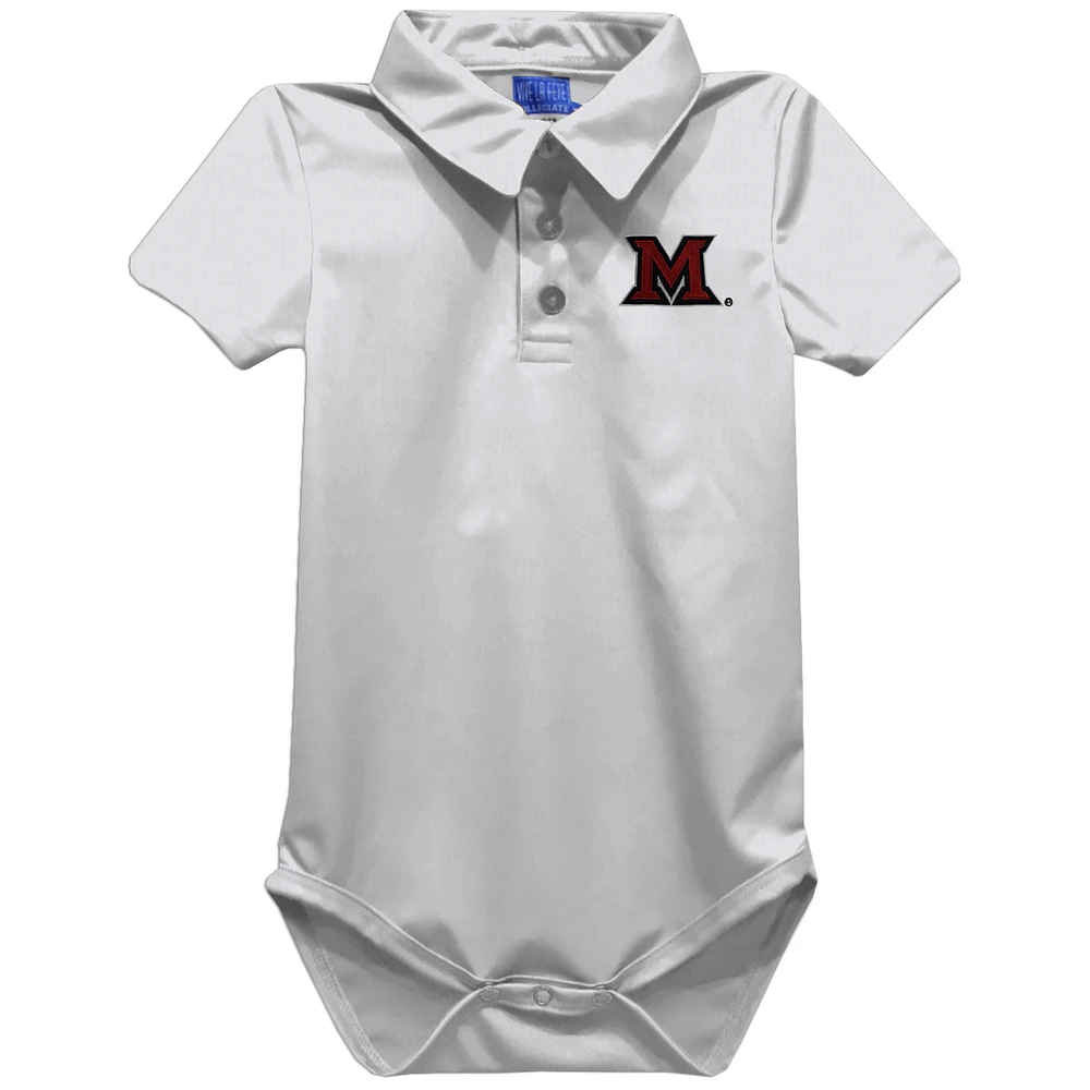 Infant Vive La Fete White Miami University RedHawks Polo Bodysuit