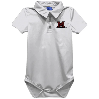 Infant Vive La Fete White Miami University RedHawks Polo Bodysuit