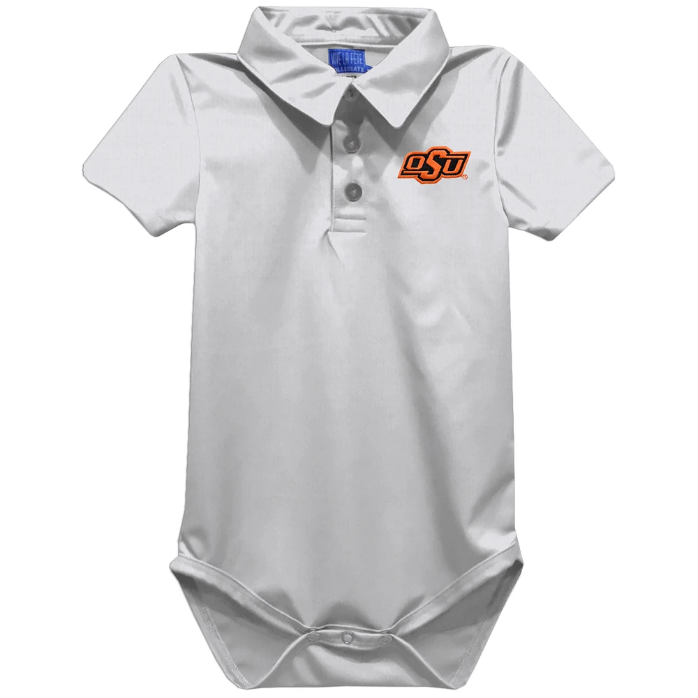 Infant Vive La Fete White Oklahoma State Cowboys Polo Bodysuit