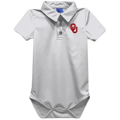 Infant Vive La Fete White Oklahoma Sooners Polo Bodysuit