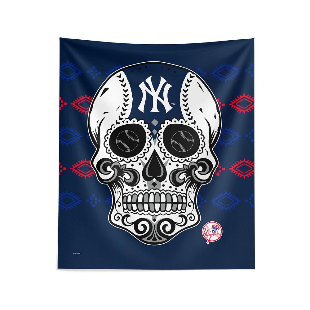 The Northwest Group New York Yankees 34" x 40" Candy Skull Wall Art