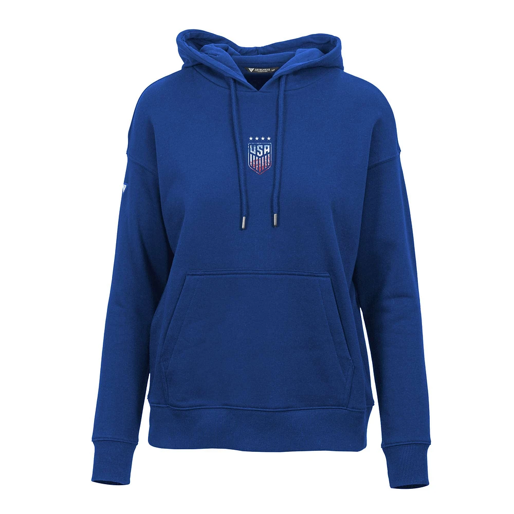 Women's Levelwear Royal USWNT Adorn Pullover Hoodie