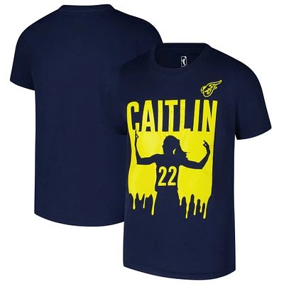 Youth Caitlin Clark Navy Indiana Fever Drip Player T-Shirt