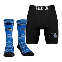 Men's Rock Em Socks Orlando Magic Primary Crew & Boxer Briefs Combo Pack