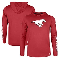 Men's New Era Red Calgary Stampeders Sideline Corral Long Sleeve Hoodie T-Shirt