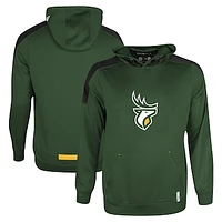 Men's New Era Hunter Green Edmonton Elks Sideline Shuffle Pullover Hoodie