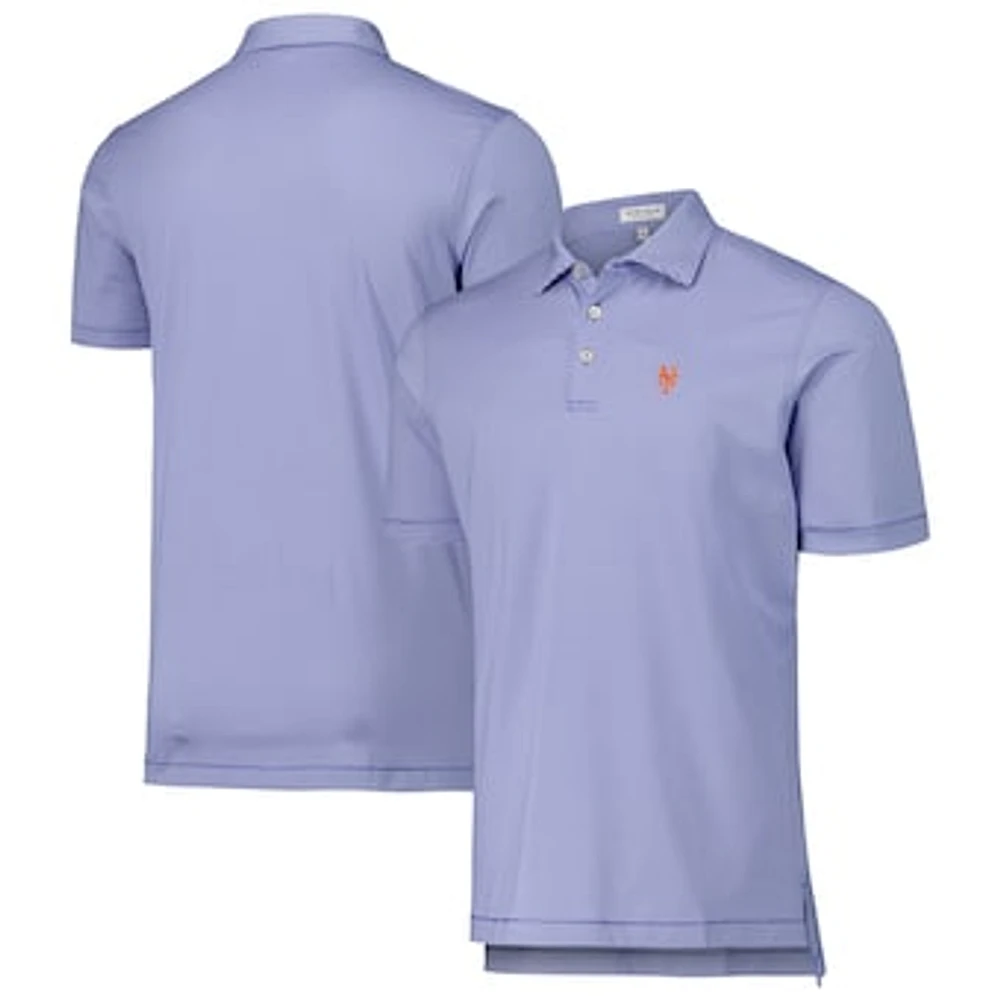 Men's Peter Millar Royal New York Mets Jubilee Stripe Stretch Jersey Polo