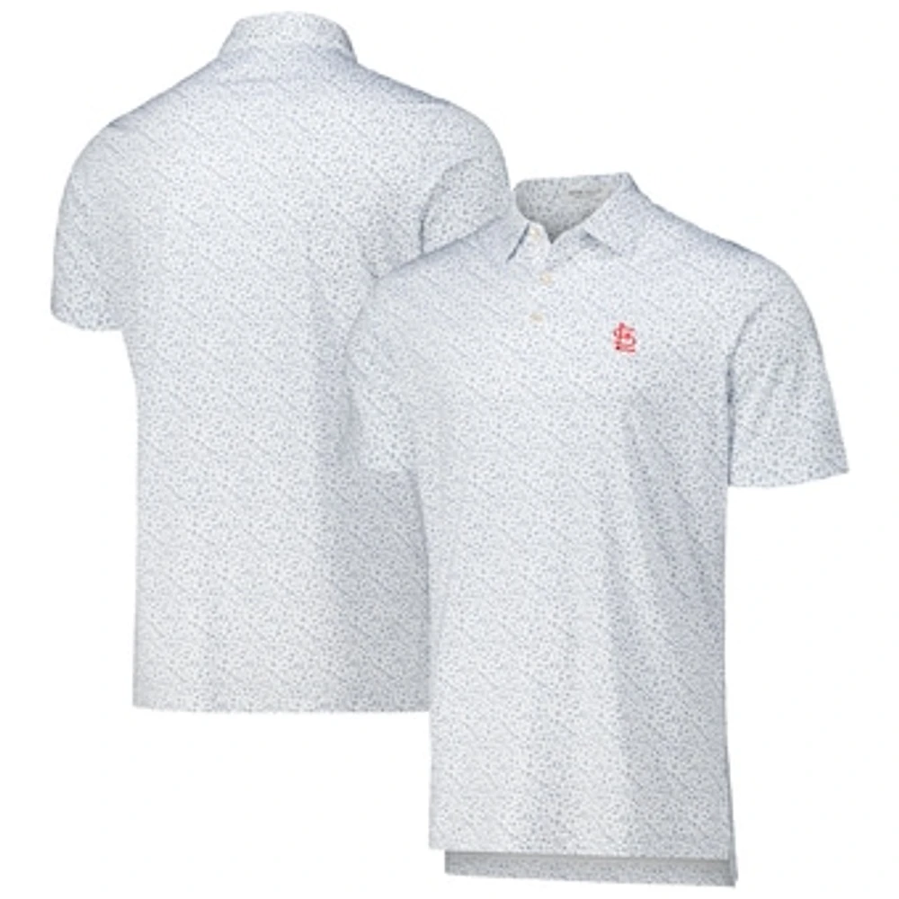 Men's Peter Millar White St. Louis Cardinals Batter Up Performance Jersey Polo