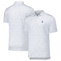 Men's Peter Millar White Los Angeles Dodgers Batter Up Performance Jersey Polo