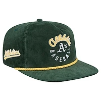 Men's New Era  Green Oakland Athletics Full Circle Corduroy Golfer Adjustable Hat