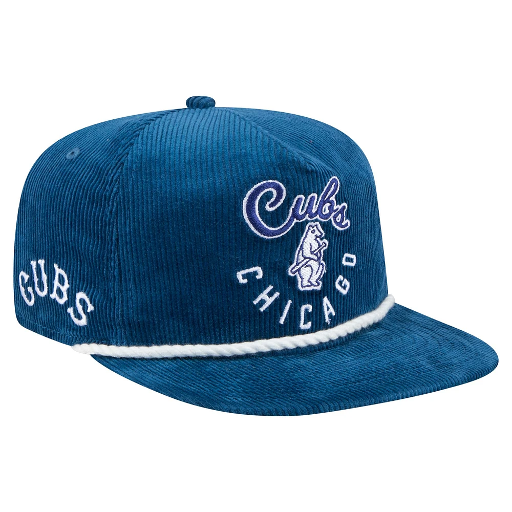 Men's New Era  Royal Chicago Cubs Full Circle Corduroy Golfer Adjustable Hat