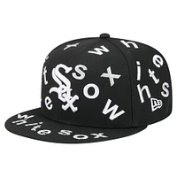 Men's New Era Black Chicago White Sox Team Confetti 59FIFTY Fitted Hat