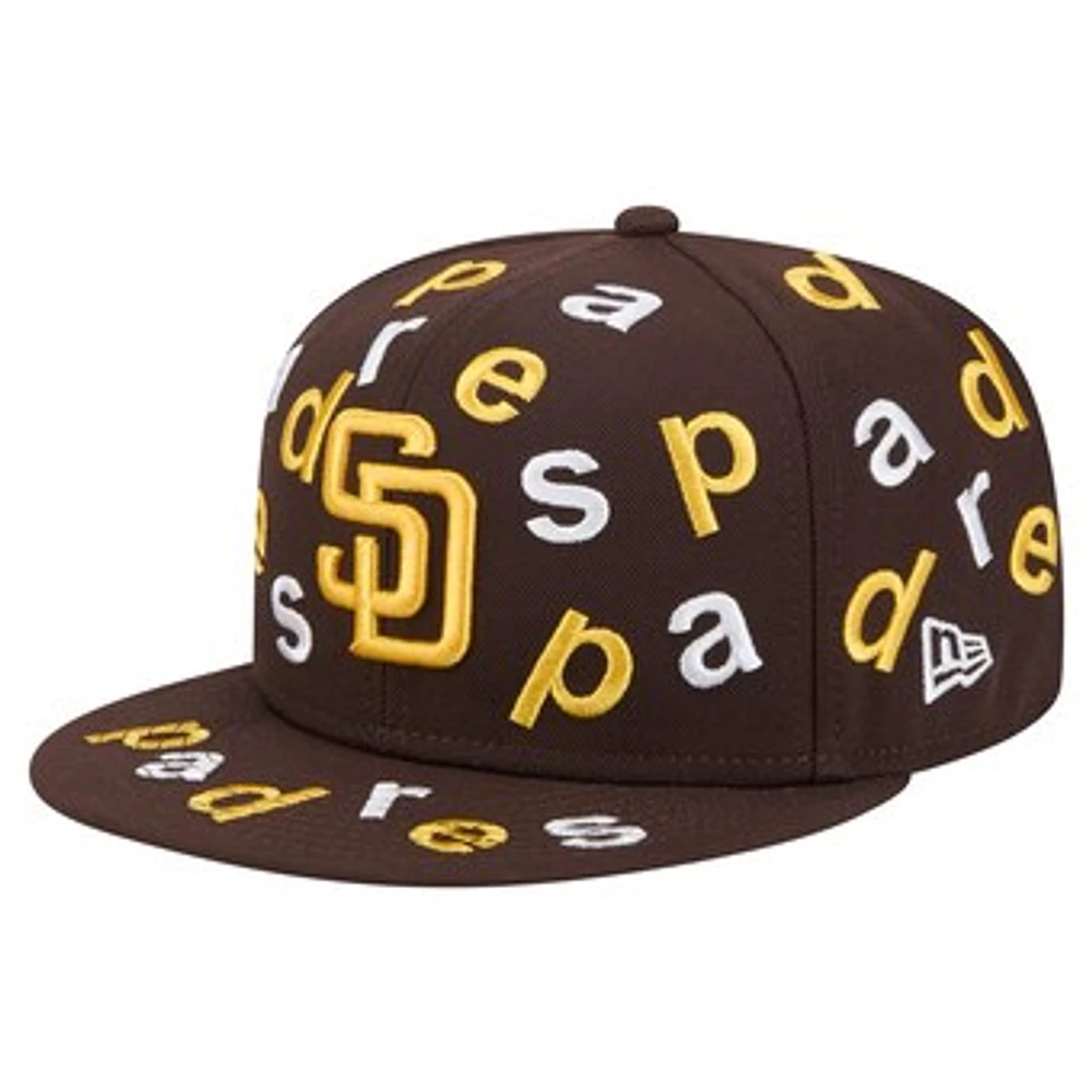 Men's New Era Brown San Diego Padres Team Confetti 59FIFTY Fitted Hat