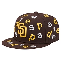 Men's New Era Brown San Diego Padres Team Confetti 59FIFTY Fitted Hat