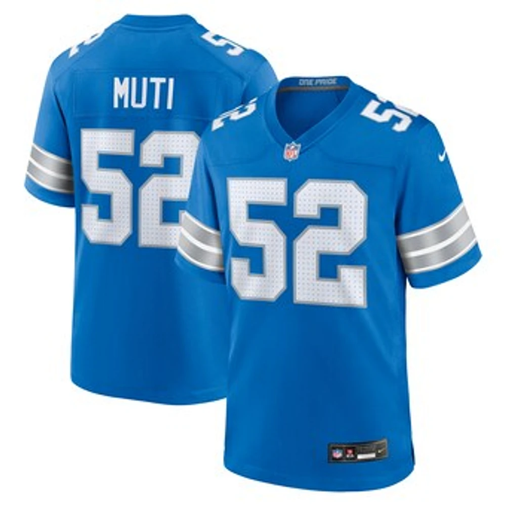 Men's Nike Netane Muti  Blue Detroit Lions Game Jersey