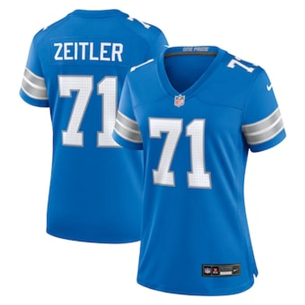 Women's Nike Kevin Zeitler  Blue Detroit Lions Game Jersey