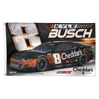 WinCraft Kyle Busch Cheddar's 3' x 5' One-Sided Deluxe Flag