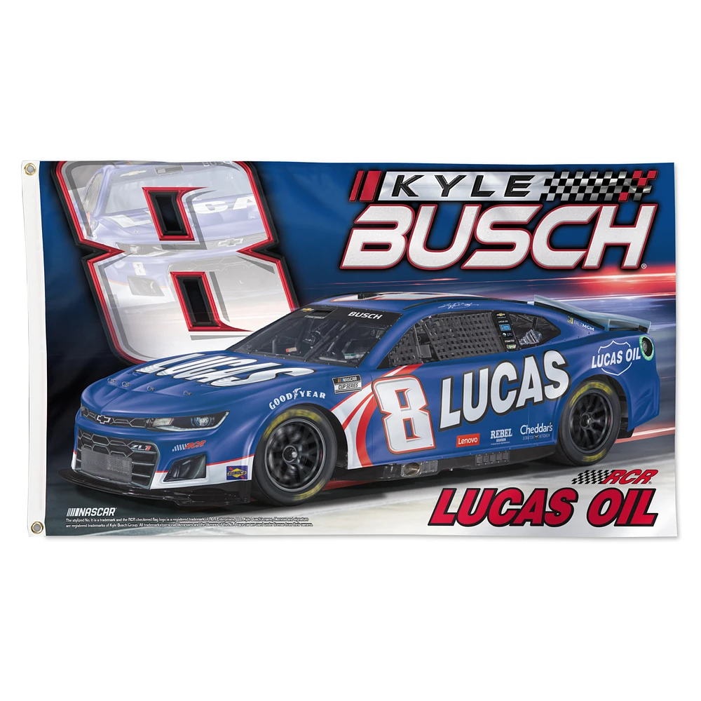 WinCraft Kyle Busch Lucas 3' x 5' One-Sided Deluxe Flag