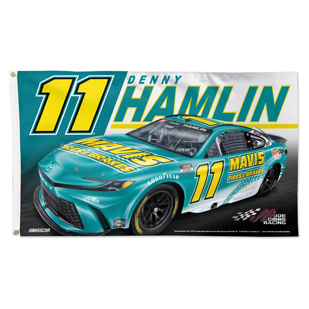 WinCraft Denny Hamlin Mavis 3' x 5' One-Sided Deluxe Flag